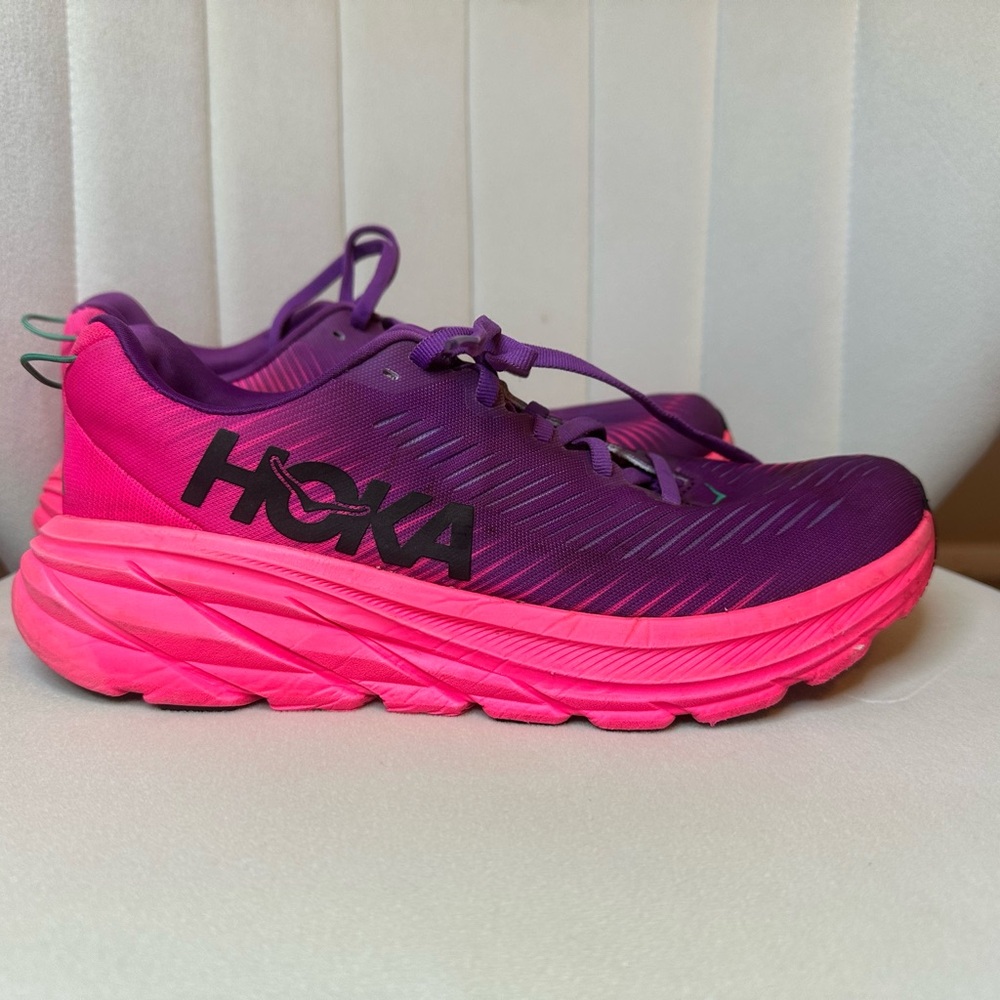 Hoka Vibrant Pink and Purple Sneakers Rincon 3